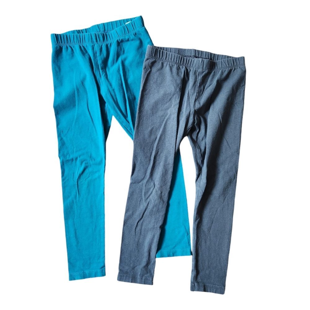 Jumping Beans Girl's Tough Cotton Leggings Size 5 Blue-green Charcoal Gray